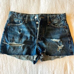 Distressed 2” Denim Shorts